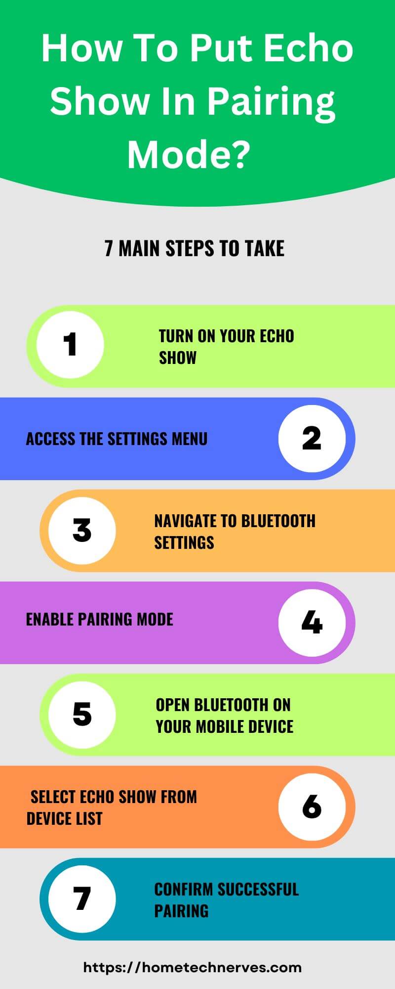 how to put echo show in pairing mode 7 Steps