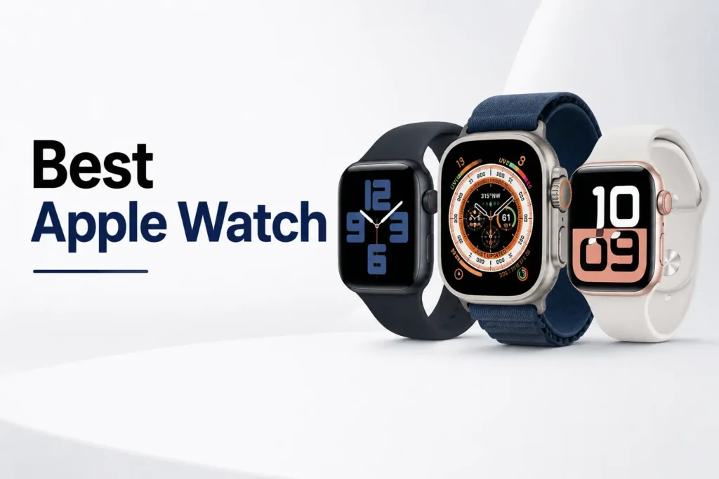 Best Apple Watch featured image with modern smartwatch models.
