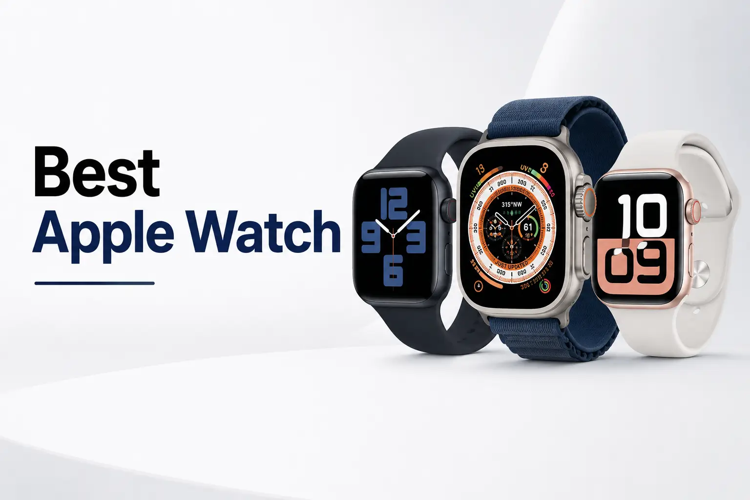 Best Apple Watch featured image with modern smartwatch models.