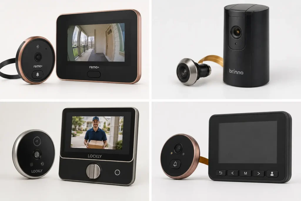 All best peephole cameras with smart displays and digital door viewers 2026