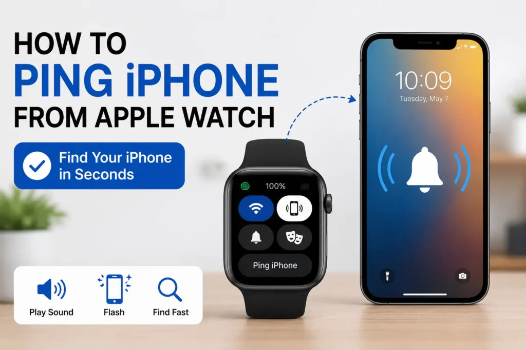 How To Ping iPhone From Apple Watch using the Ping iPhone feature to quickly locate a misplaced iPhone.