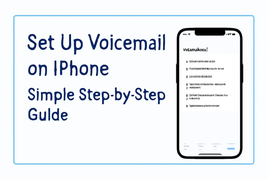 How to Set up voicemail on iPhone - simple step-by-step guide with iPhone illustration.