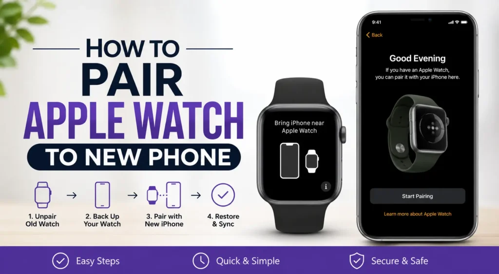 How to pair Apple Watch to new phone with easy setup steps.
