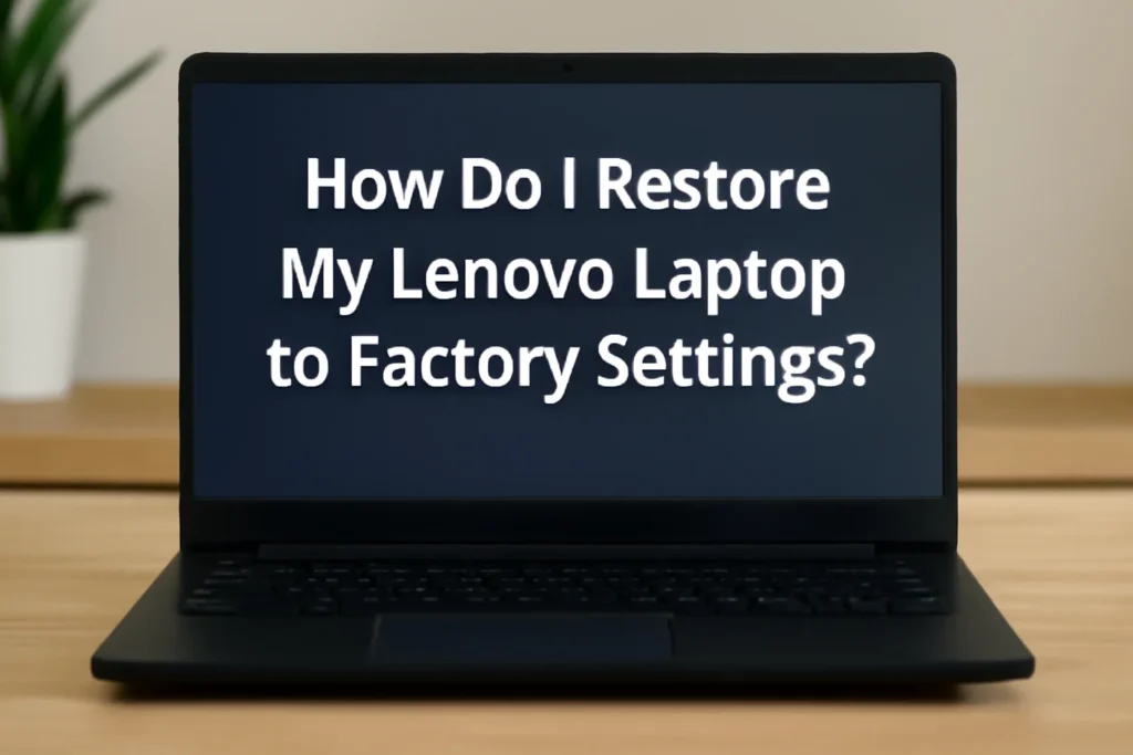 How Do I Restore My Lenovo Laptop to Factory Settings