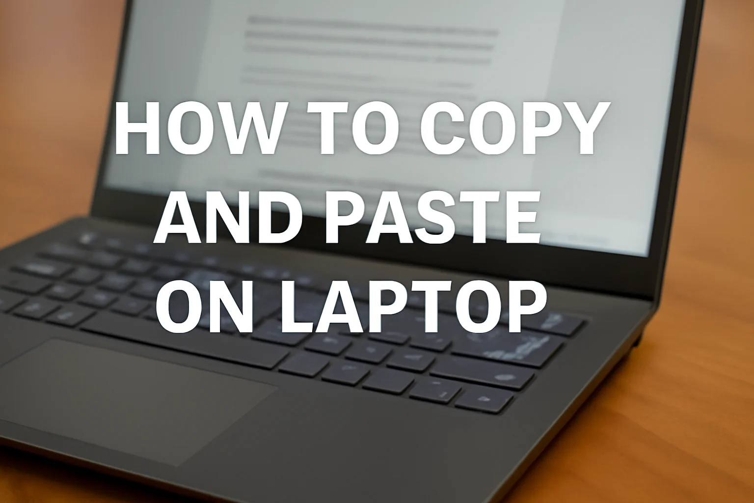 How to Copy and Paste on Laptop