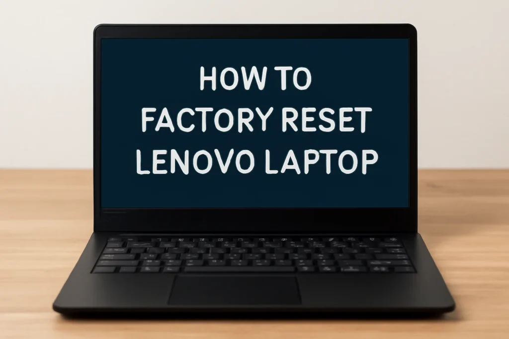 How to Factory Reset Lenovo Laptop