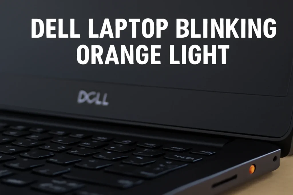 dell laptop blinking orange light