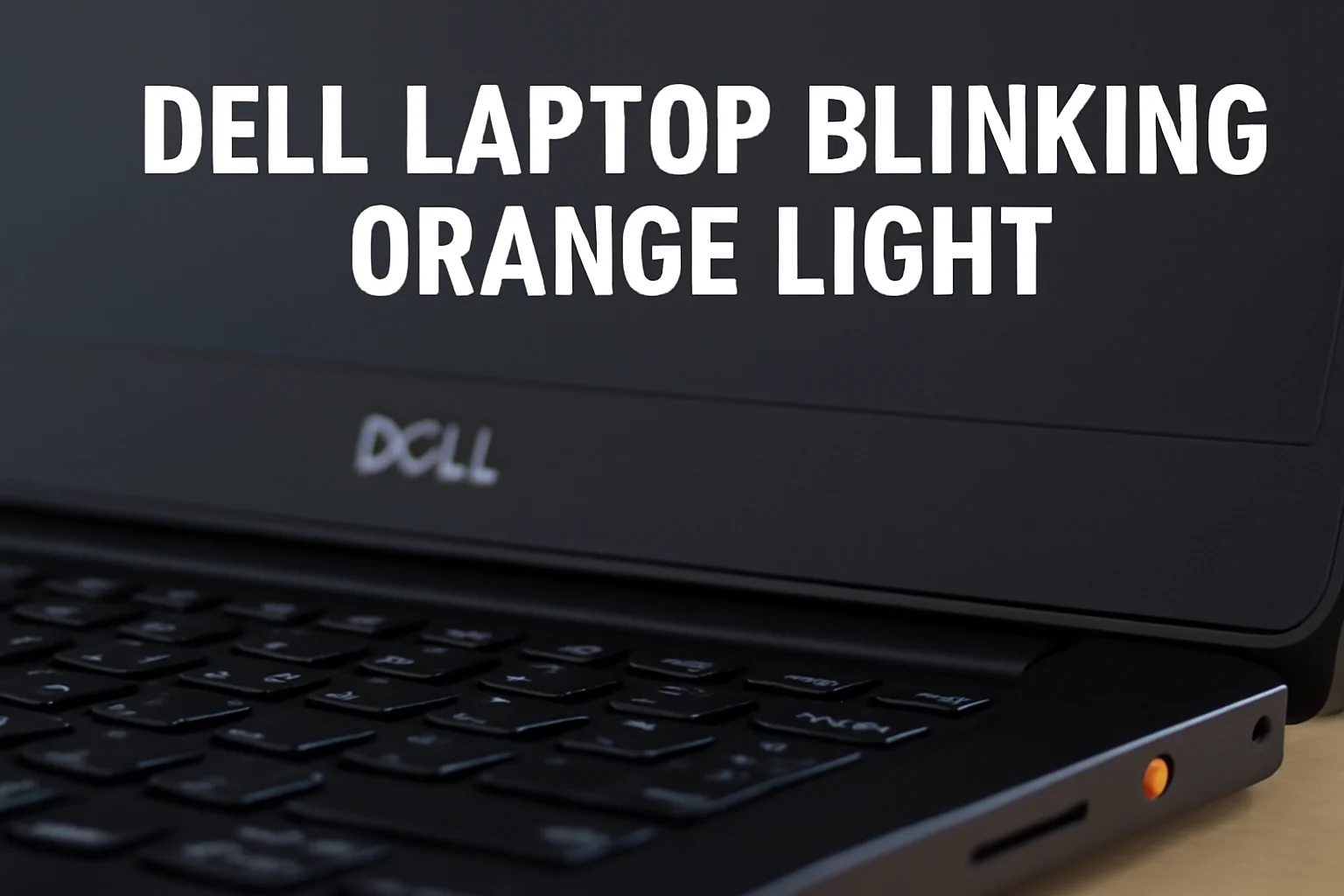 dell laptop blinking orange light