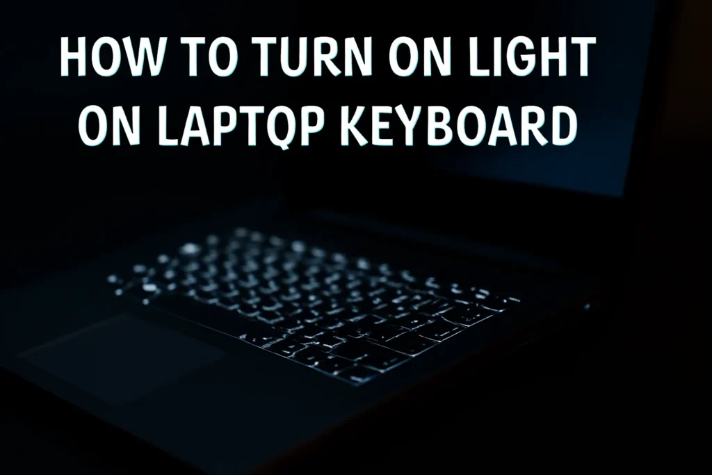 how to turn on light on laptop keyboard
