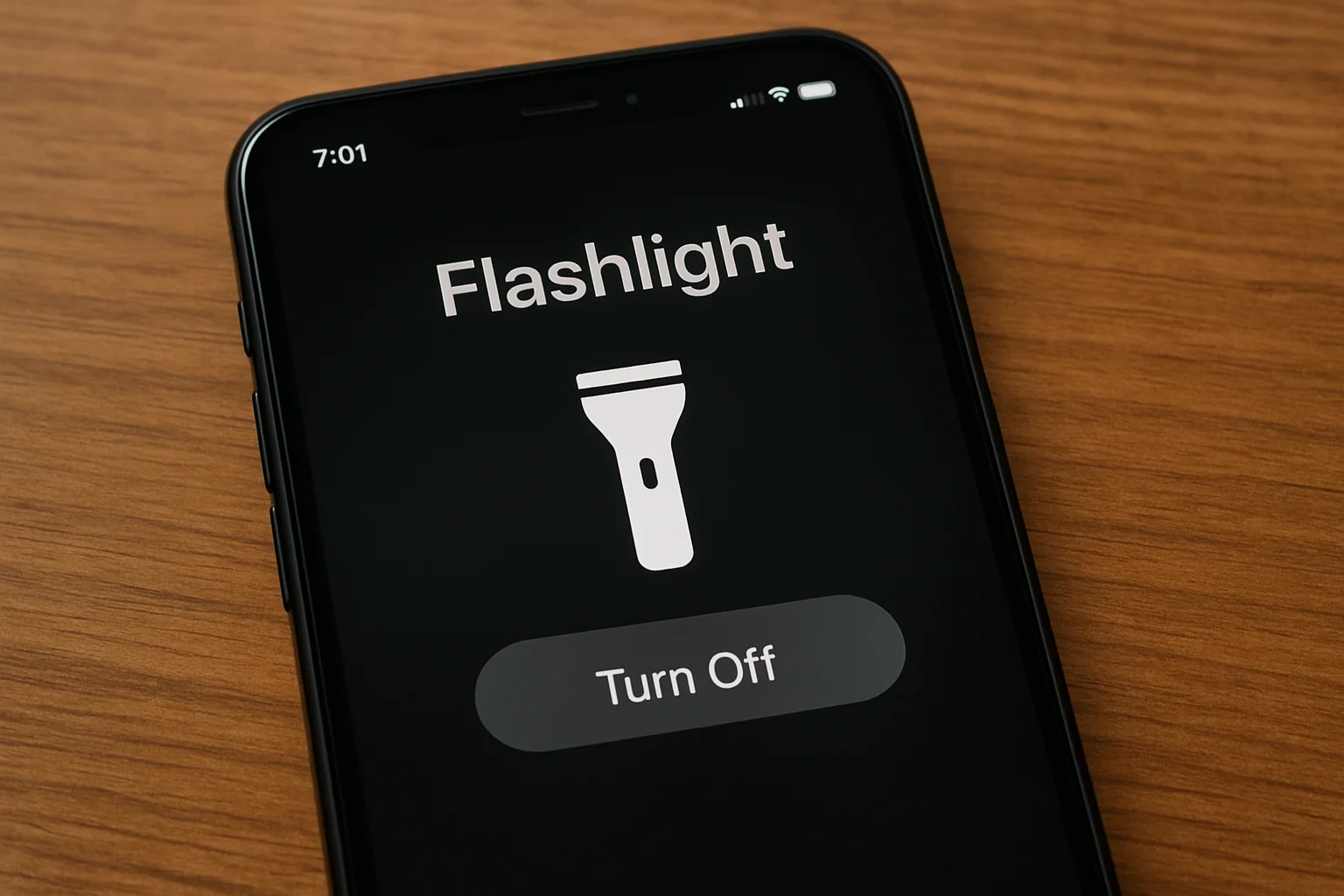 turn off flashlight on iphone