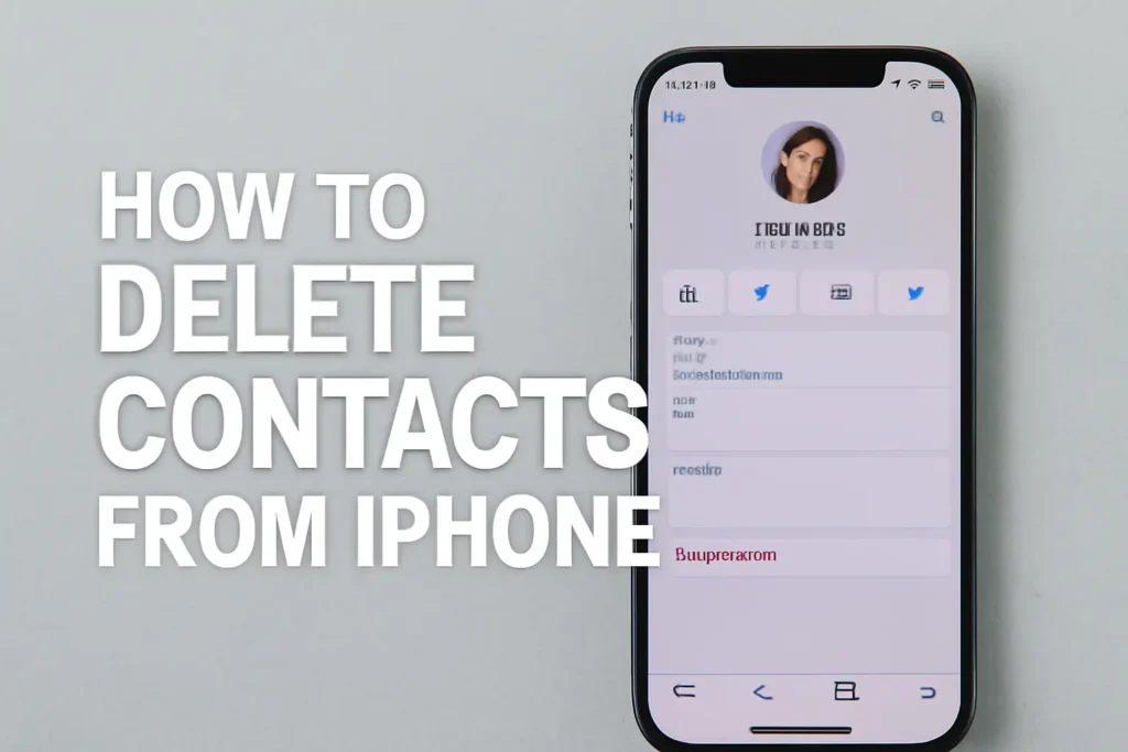 how to delete the contacts from iphone