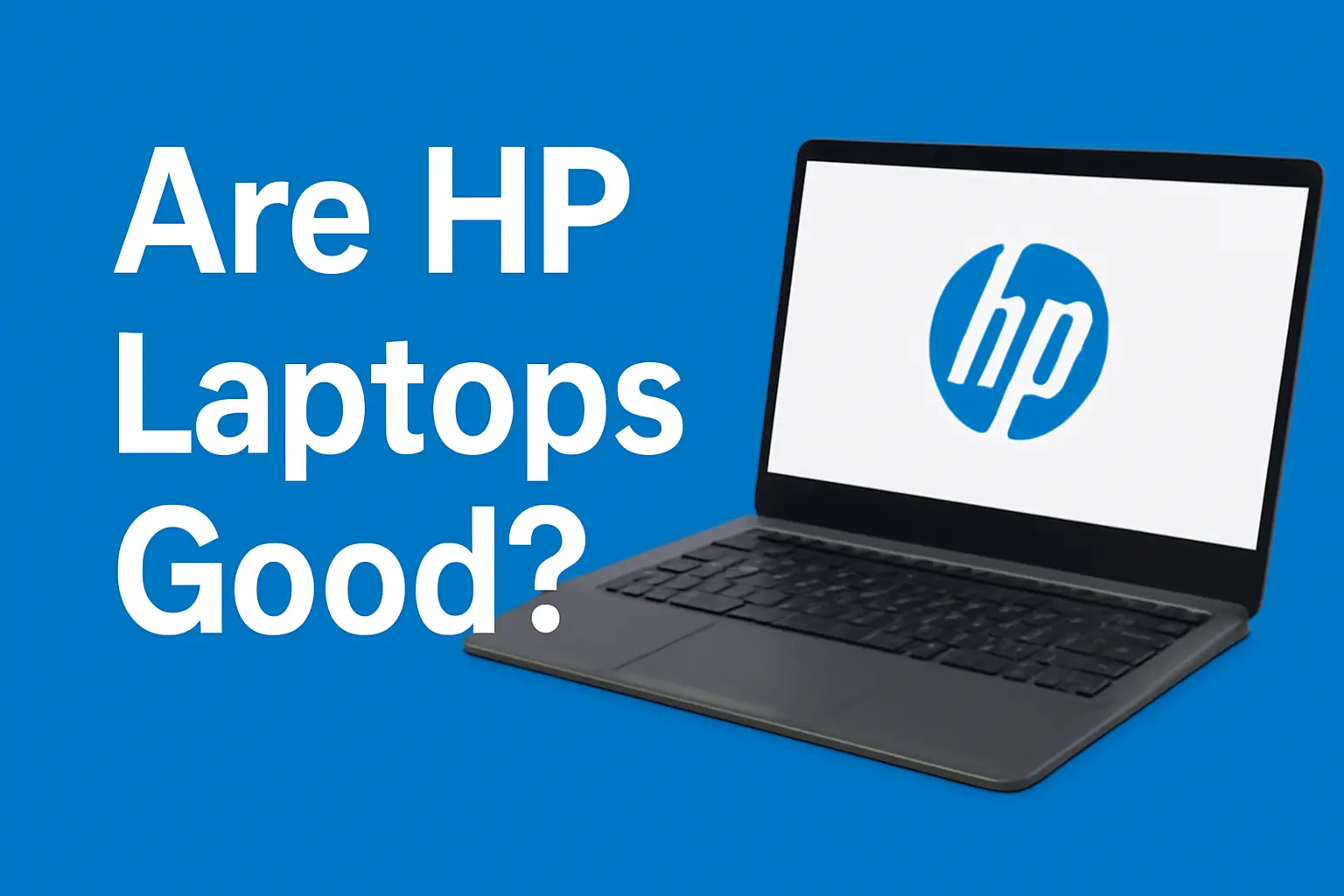 Are HP Laptops Good? – Sleek HP laptop with blue background