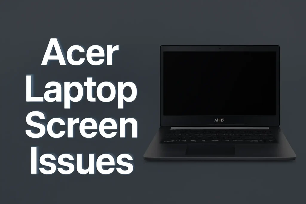 Acer laptop screen issues: black screen, display fixes, troubleshooting steps, restore display quickly.