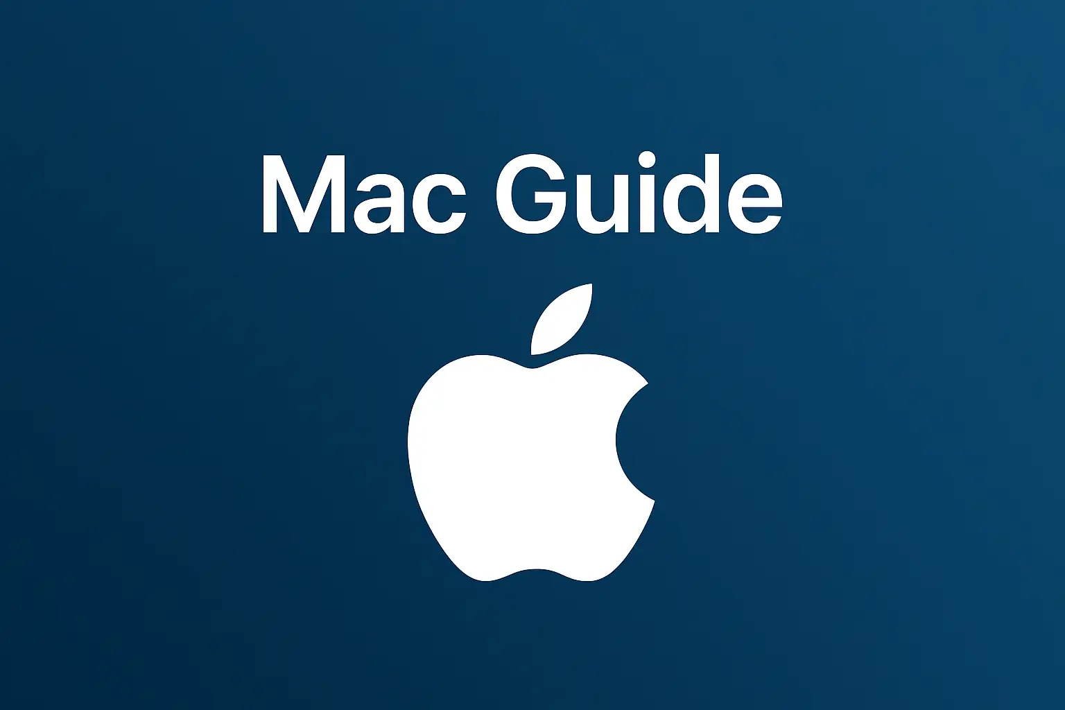 image with the text “Mac Guide” and a white Apple-style icon on a blue background for a Mac Guide article.