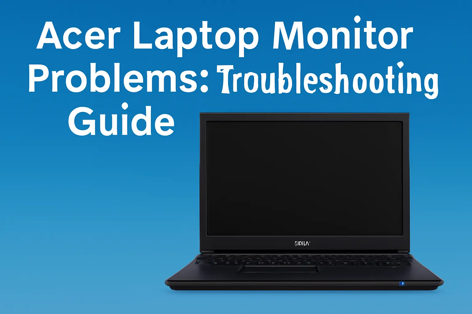 Acer laptop monitor problems black screen or blue light troubleshooting guide.