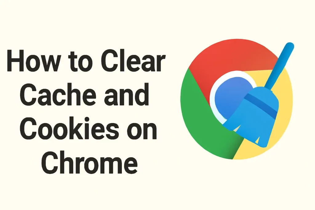 Image showing how to clear cache and cookies on Chrome for faster browsing and smoother performance.
