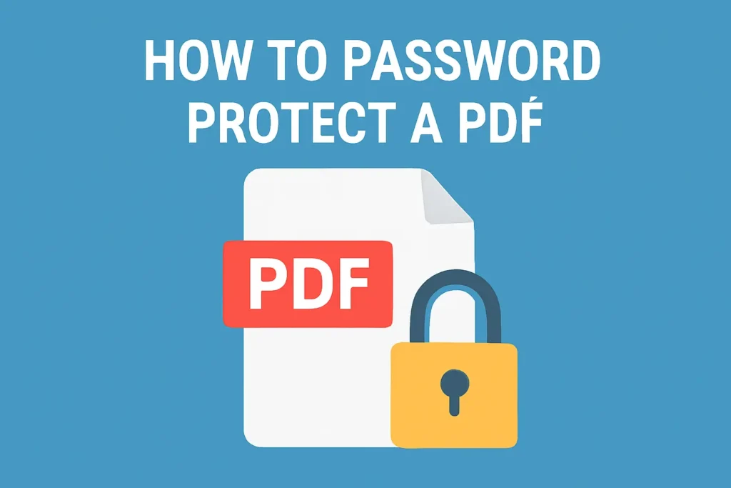 Illustration of how to password protect a PDF in Adobe Reader and Preview for extra security.