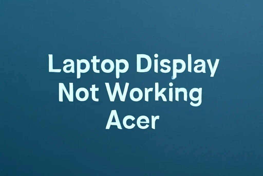 laptop display not working acer troubleshooting solutions to fix the display issue