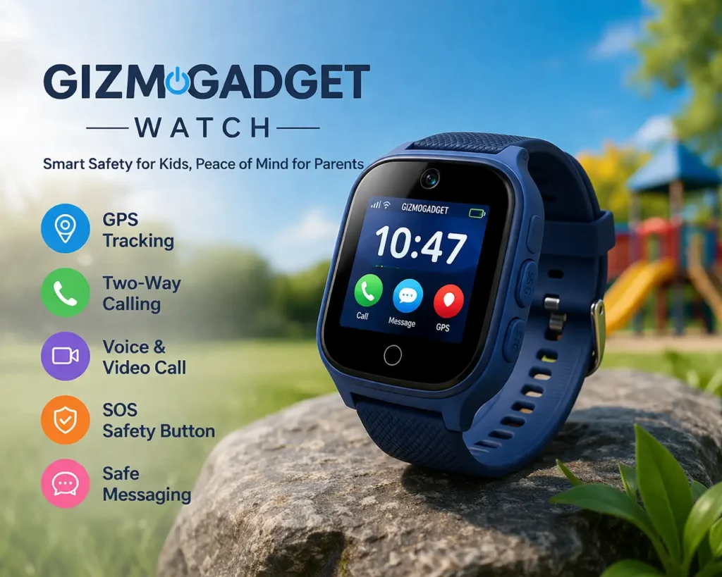 Gizmogadget Watch for kids with GPS tracking and calling features