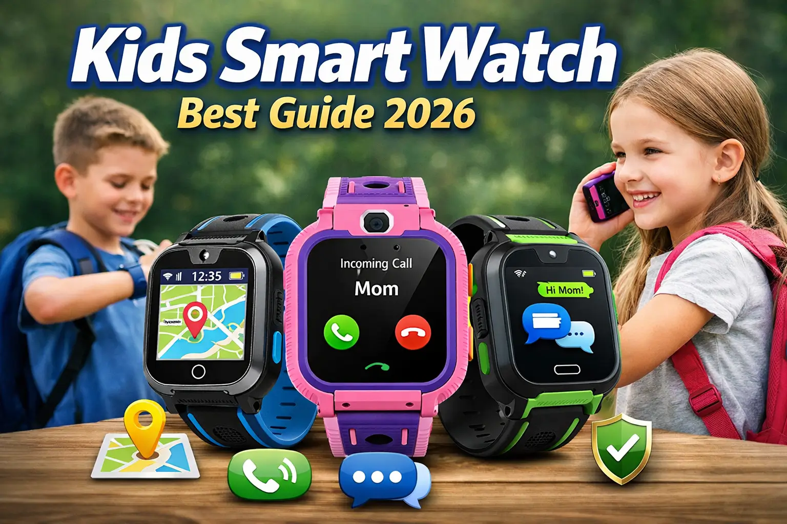 Kids smart watch featured image with GPS, calling, and texting