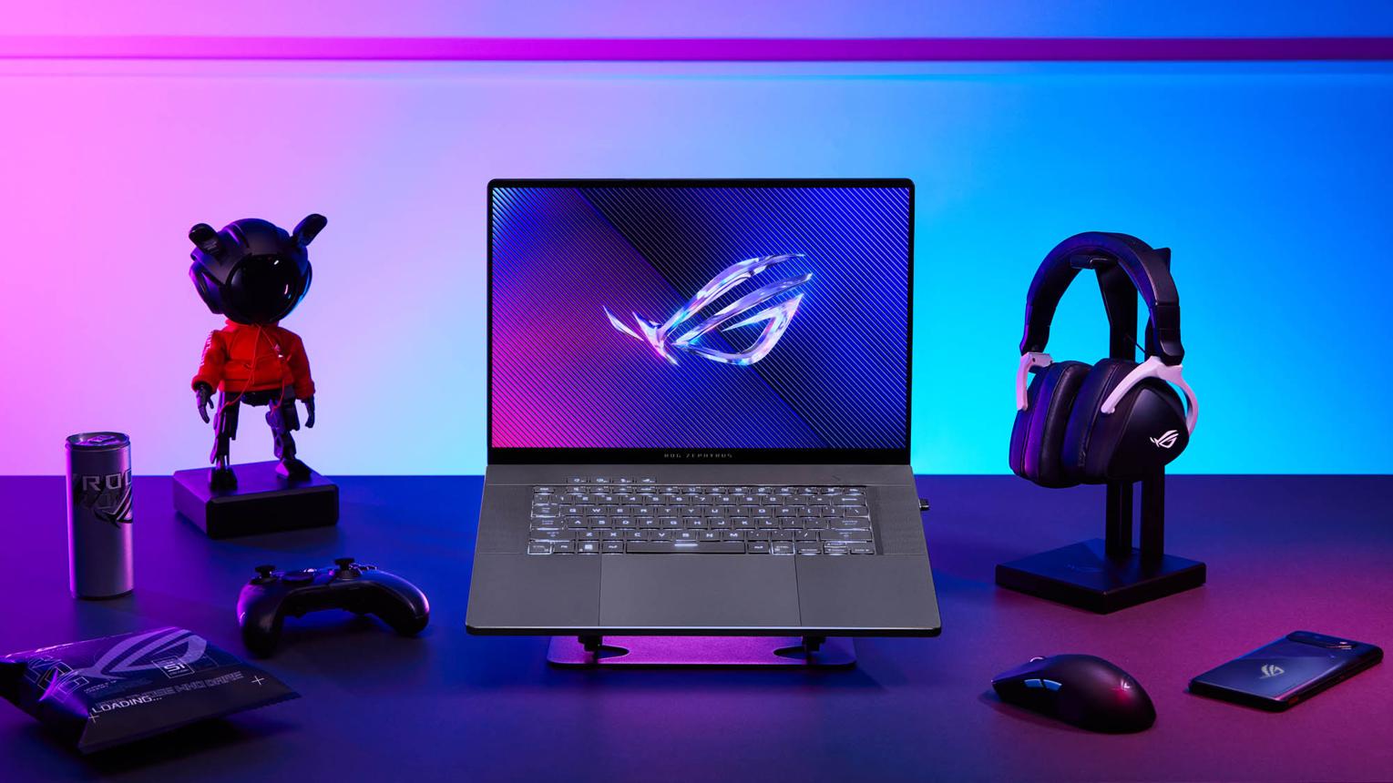 ASUS ROG Zephyrus G16 OLED gaming laptop with sleek design and vivid OLED display