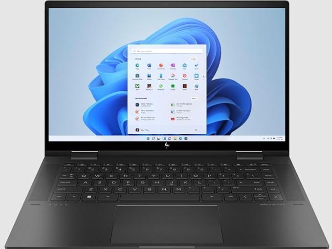 HP Envy x360 convertible touchscreen laptop in laptop and tablet mode