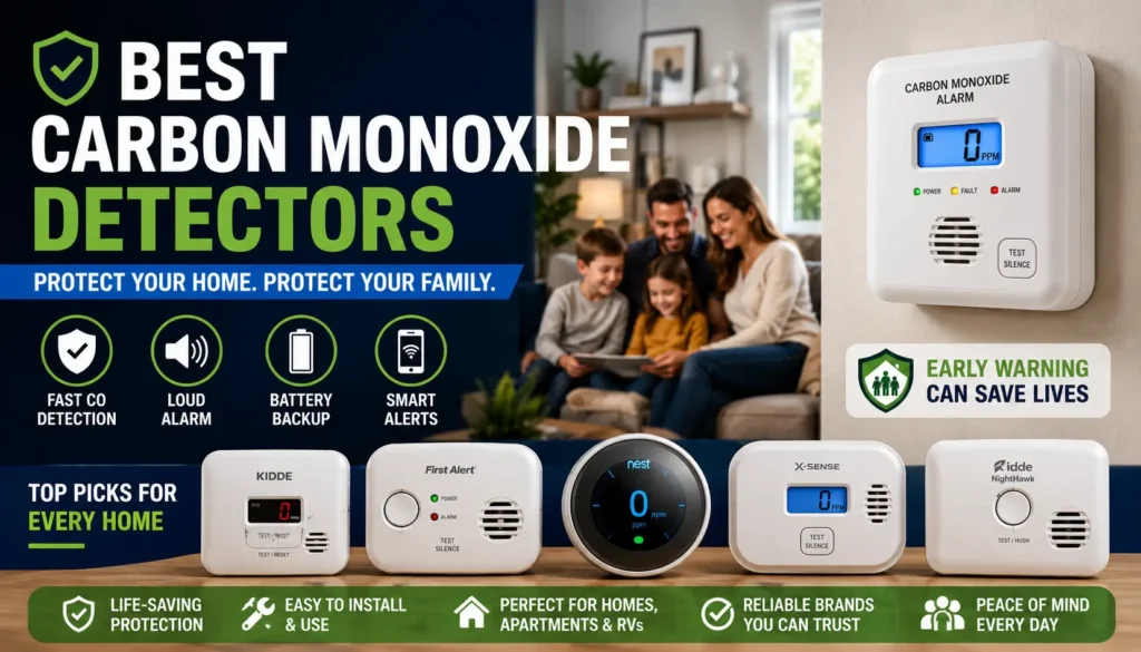 best carbon monoxide detectors installed in a modern home for family safety and gas leak protection