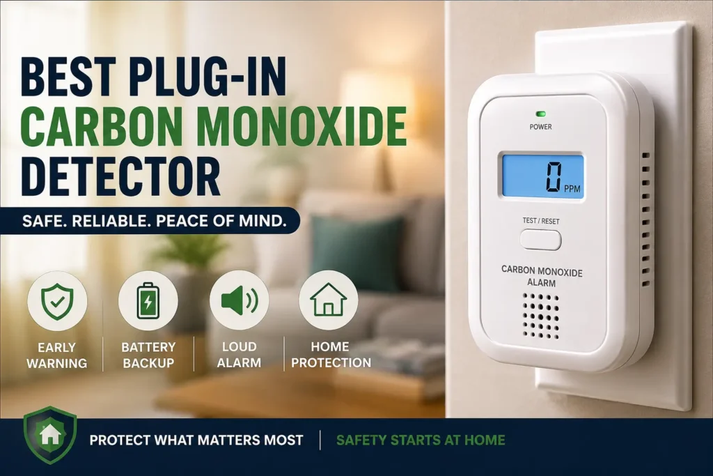 Best Plug in Carbon Monoxide Detector with battery backup for safe home protection