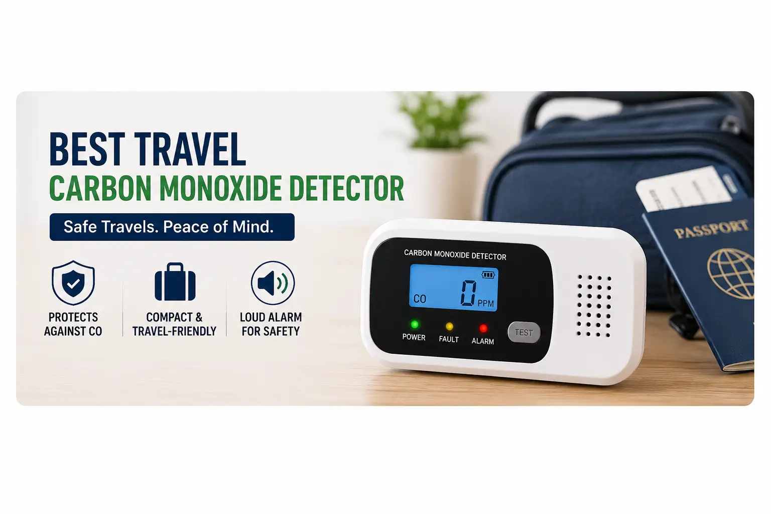 Best travel carbon monoxide detector for hotels Airbnb and RV travel